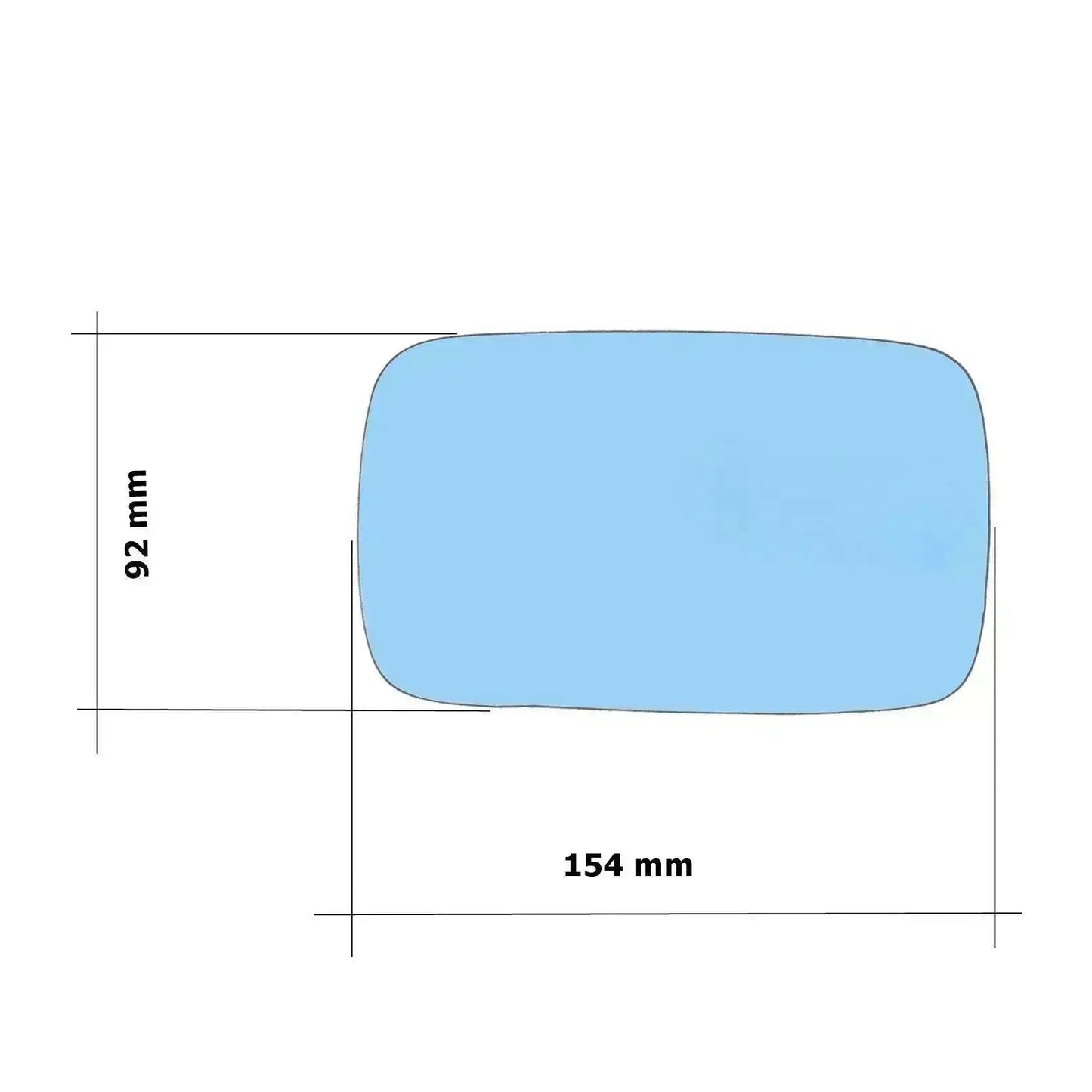 Vitre Rétroviseur Bleu Côté DROIT Pur Bmw Sèrie 5 (E34) depuis 1987-1995 - MIROIRS-AUTO2004