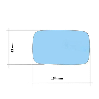 Vitre Rétroviseur Bleu Côté DROIT Pur Bmw Sèrie 5 (E34) depuis 1987-1995 - MIROIRS-AUTO2004